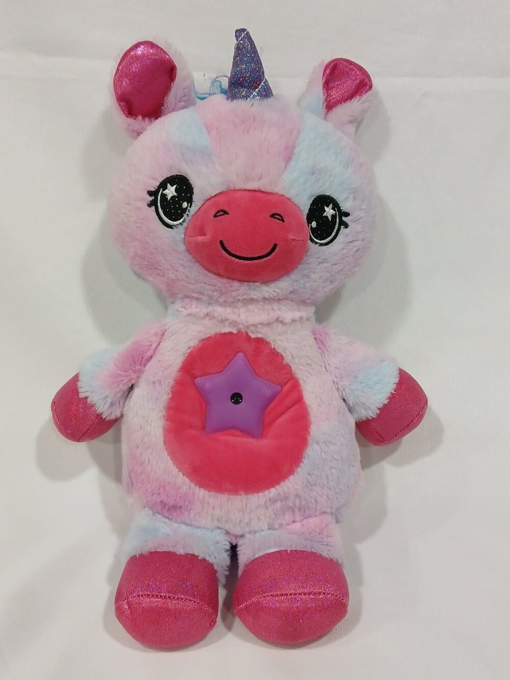 Star Belly Dream Lites Sparkling Rainbow Unicorn Toy Plush Night Light  14" Tall